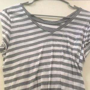 Grey and White V Neck from Gap